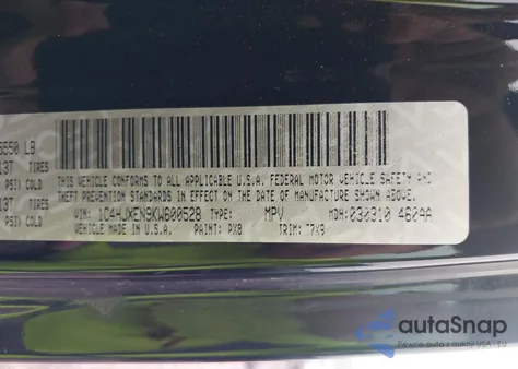 2019 Jeep Wrangler Unlimited Sahara 4X4 z USA, uszkodzony, nr VIN 1C4HJXEN9KW600528